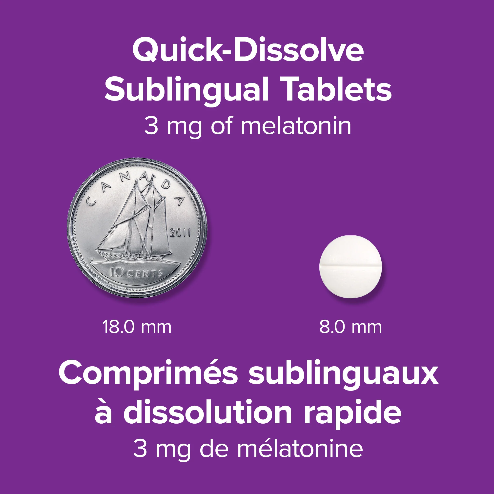 Melatonin 3 mg Quick Dissolve Sublingual Tablets - Image 3
