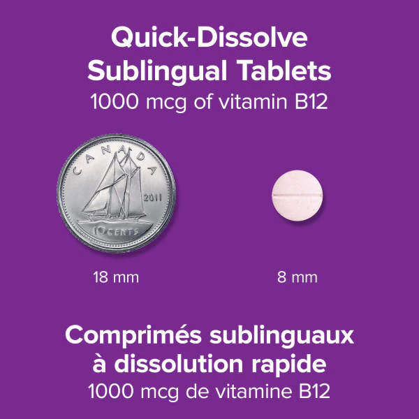 Vitamin B12 Methylcobalamin 1000 mcg Sublingual Tablets - Image 3