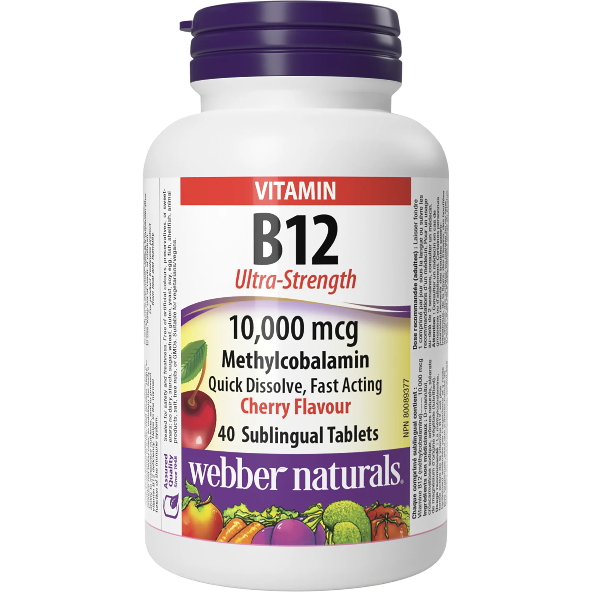 Vitamin B12 Methylcobalamin 10,000 mcg Sublingual Tablets