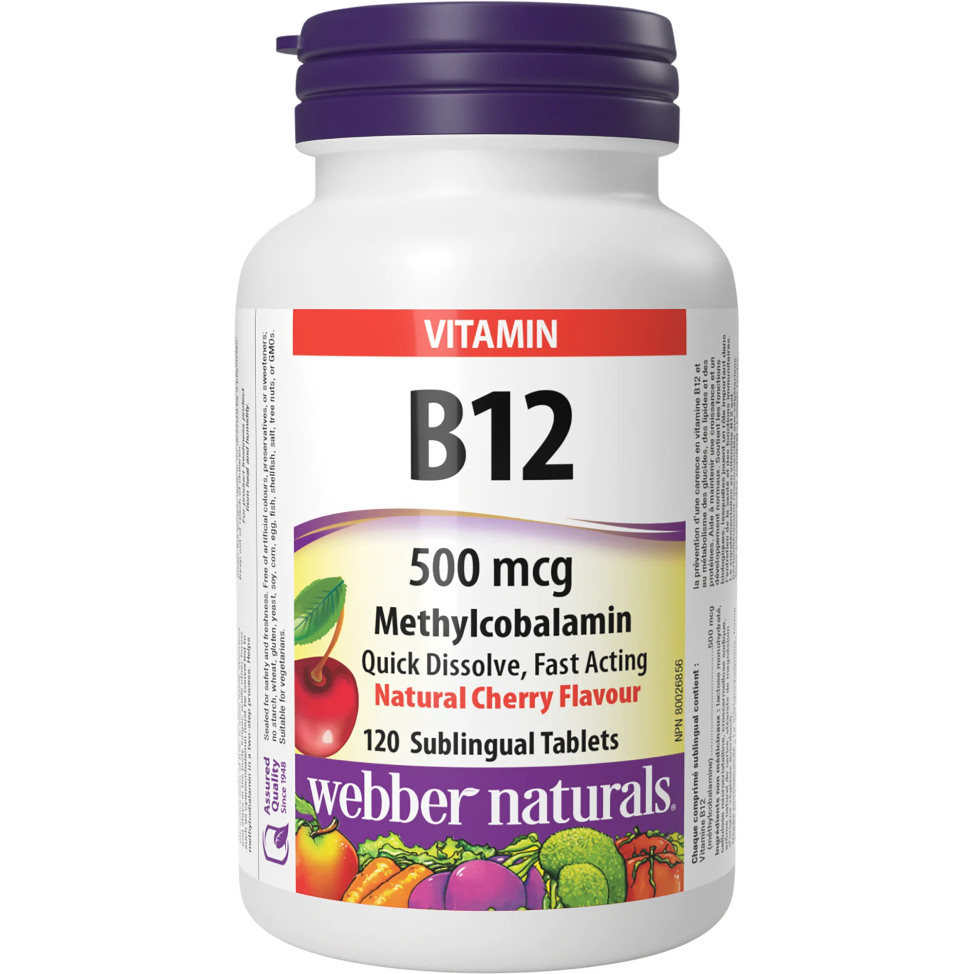 Vitamin B12 Methylcobalamin 500 mcg Sublingual Tablets
