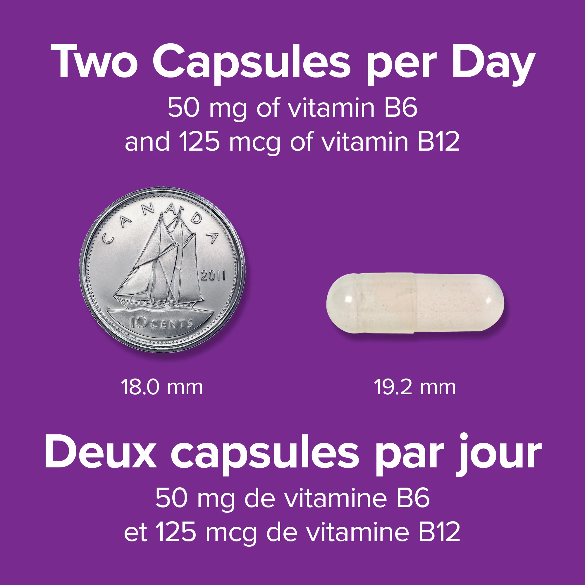 Vitamin B6+B12 with Folic Acid 50 mg/125 mcg - Image 2